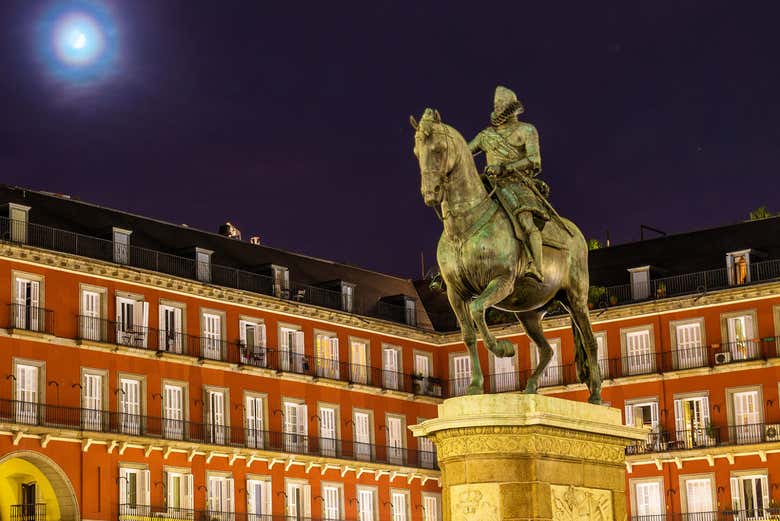 Estátua de Felipe III, na Plaza Mayor de Madrid