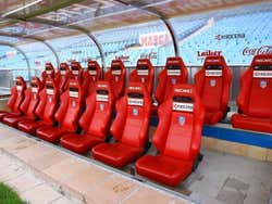 Bancos vermelhos do Atlético de Madrid