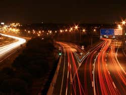Estrada A6 de Madrid à noite