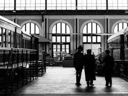 Guias da visita teatralizada pelo Museu do Ferrocarril de Madrid