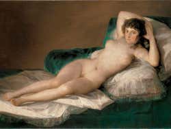 Quadro "A maja nua", de Goya exposto no Museu do Prado