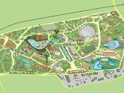 Mapa detalhado do Parque de Atracciones de Madrid