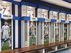 Vestuário do Real Madrid, parte do Tour do Bernabéu