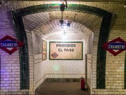Plataforma Zero na antiga estação de metrô de Chamberí